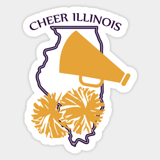 Illinois Cheer megaphone Sticker